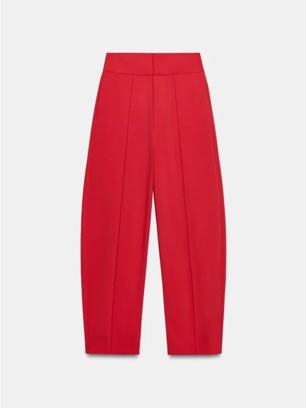 Zara Red High-Waist Wide Leg Pants. POP - Picture 4 of 15
